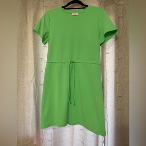 Vibrant Green Casual T-Shirt Dress